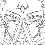 coloriage Sukuna gratuit a imprimer