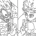 coloriage Sukuna gratuit