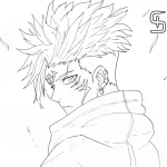 coloriage Sukuna pour enfant de à imprimer