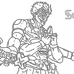coloriage Sukuna pour enfant de 10 ans