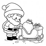 coloriage Traineau Du Père Noël à imprimer gratuitement