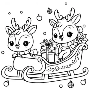 coloriage Traineau Du Père Noël pour bebe a imprimer