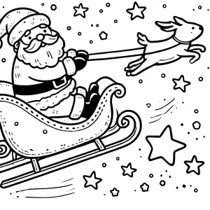 coloriage Traineau Du Père Noël pour bebe a imprimer