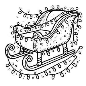 coloriage Traineau Du Père Noël pour bebe a imprimer