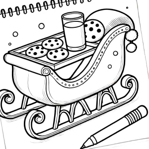 coloriage Traineau Du Père Noël à imprimer pdf