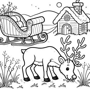 télécharger coloriage Traineau Du Père Noël gratuit