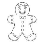 coloriage Un bonhomme en pain d’épice souriant pour enfant de 10 ans