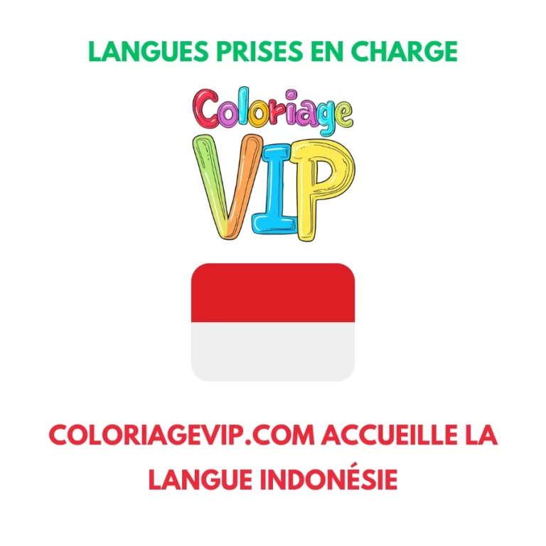 Tranh tô màu Coloriagevip.com débarque en Indonésie et célèbre sa première langue asiatique !