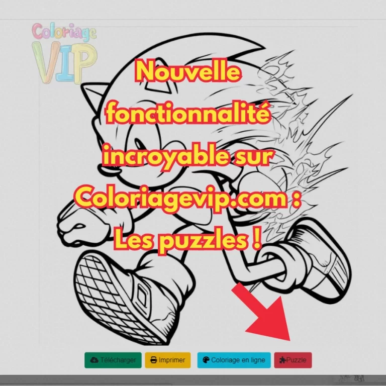 Tranh tô màu Nouvelle fonctionnalité incroyable sur Coloriagevip.com : Les puzzles !