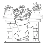 coloriage Chaussette de Noël update d
