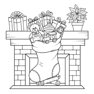 coloriage Chaussette de Noël update d