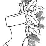 coloriage Chaussette de Noël update pour enfant de 4 ans