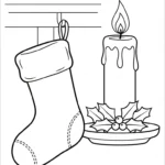 coloriage Chaussette de Noël update a colorier en ligne