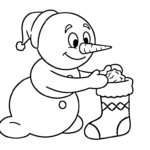 coloriage Chaussette de Noël update gratuit
