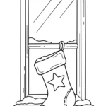 coloriage Chaussette de Noël update a dessiner et imprimer