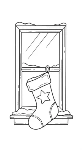 coloriage Chaussette de Noël update a dessiner et imprimer