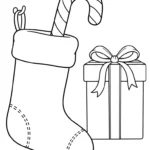 imprimer coloriage Chaussette de Noël update gratuit