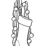 coloriage Chaussette de Noël update gratuit à imprimer