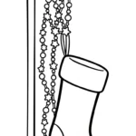 coloriage Chaussette de Noël update à imprimer pour enfants