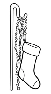 coloriage Chaussette de Noël update à imprimer pour enfants