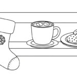coloriage Chaussette de Noël update à imprimer pdf gratuit