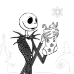 coloriage Chaussette de Noël update a dessiner et imprimer