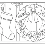 coloriage Chaussette de Noël update à imprimer pour enfant de 12 ans