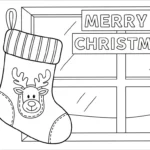 coloriage Chaussette de Noël update educatif pour enfant