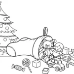 coloriage Chaussette de Noël update et decoupage