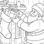 coloriage Chaussette de Noël update à imprimer pdf gratuit