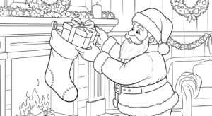 coloriage Chaussette de Noël update à imprimer pdf gratuit