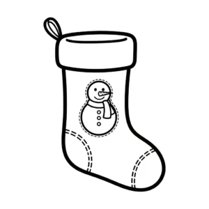 imprimer coloriage Chaussette de Noël update