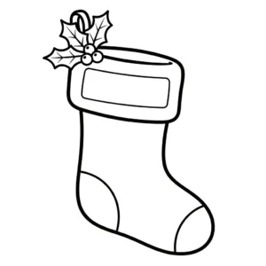 coloriage Chaussette de Noël update pour enfant gratuit