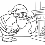 coloriage Chaussette de Noël update pour primaire