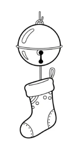 coloriage Chaussette de Noël update gratuit pour enfants