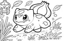 image pour coloriage Bulbizarre enfant