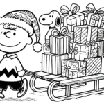 coloriage Charlie Brown Noël à imprimer gratuit