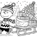 coloriage Charlie Brown Noël a telecharger