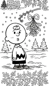 coloriage Charlie Brown Noël pour enfants