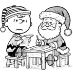 coloriage Charlie Brown Noël a telecharger