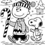 coloriage Charlie Brown Noël de pour enfants