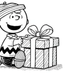 coloriage Charlie Brown Noël gratuit à imprimer