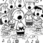 coloriage Charlie Brown Noël gratuit pour enfants