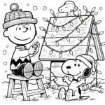 coloriage Charlie Brown Noël a telecharger