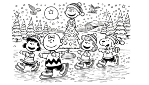 a imprimer coloriage Charlie Brown Noël gratuit