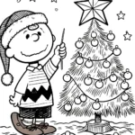 coloriage Charlie Brown Noël pour enfant de 6 ans