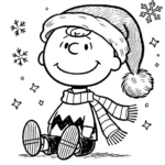 coloriage Charlie Brown Noël d