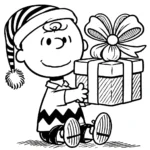 coloriage Charlie Brown Noël d