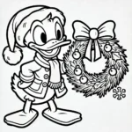 coloriage Couronne de Noël à imprimer pour enfant de 9 ans