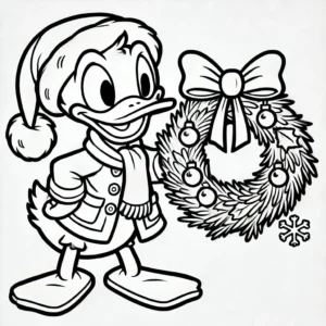coloriage Couronne de Noël à imprimer pour enfant de 9 ans